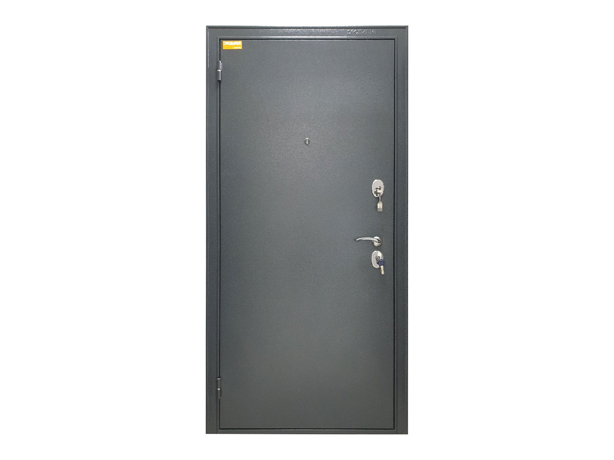 Входная дверь Бульдорс Е165 Ромбик Серый 2050x960 мм, железо, сталь, левая сторона