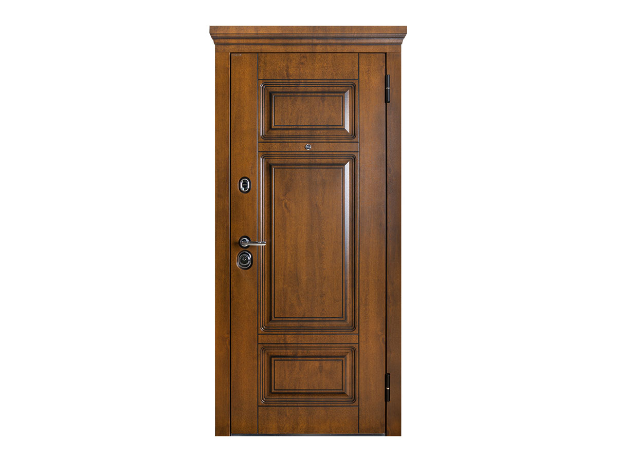 Входная дверь МетаЛюкс Фаворит М708 860 Правая коричневый